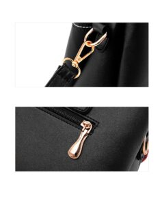 Ainvoer Black Hand & Shoulder Bag With Scarf Tassel